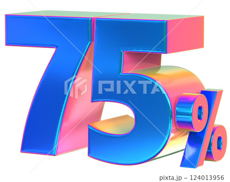Font With number 3d render 124013956
