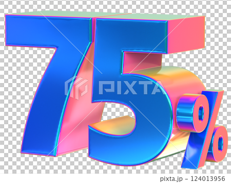 Font With number 3d render 124013956