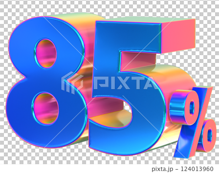 Font With number 3d render 124013960