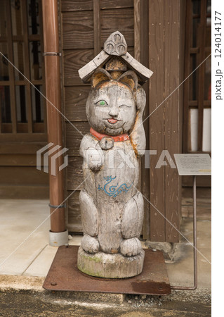 岐阜県　美濃市うだつの町並みにいる招き猫2 124014177
