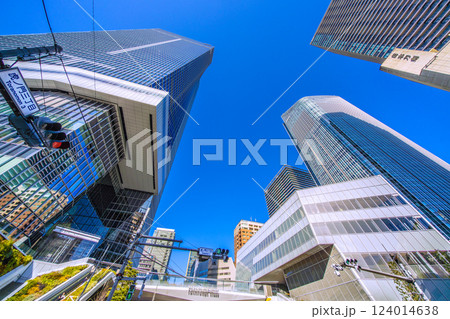 日本の東京都市景観 虎ノ門ヒルズステーションタワー（虎ノ門ヒルズ駅）などを望む 124014638