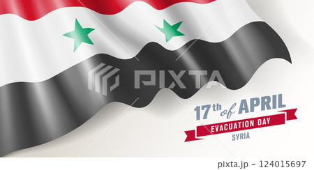 Syria evacuation day vector banner, greeting card Syria evacuation day vector banner, greeting card 124015697