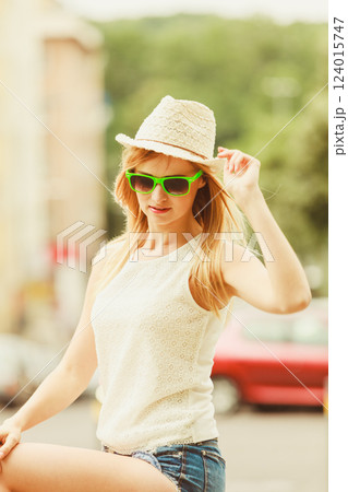 Beauty girl in summer time. 124015747