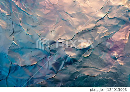 Rugged holographic terrain bathed in celestial twilight hues 124015908