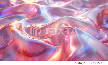Flowing iridescence on a dynamic holographic surface 124015965