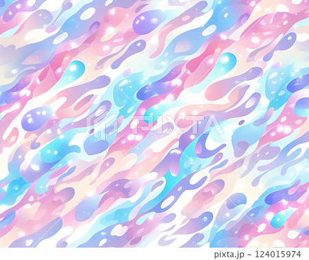 Playful pastel swirls in a candy-colored holographic fantasy 124015974