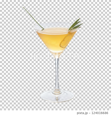 Sazerac - A classic French cocktail with absinthe, rye whiskey, sugar, and Peychaud's bitters, served in a short glass 124016686