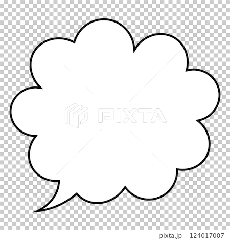Simple speech bubble illustration - Fluffy 124017007