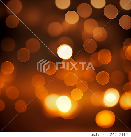 Dark background, bright yellow bokeh, glowing circles - AI generated image 124017112