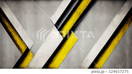 Gray rough concrete stone texture grunge rough wall with yellow stripes panoramic background - AI generated imag Gray rough concrete stone texture grunge rough wall with yellow stripes panoramic background - AI generated imag 124017275
