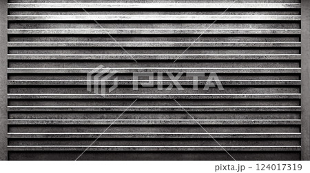 Gray rough concrete stone texture grunge rough wall panoramic background - AI generated image 124017319