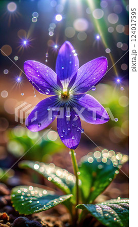 purple crocus flowers in the nature 124017595