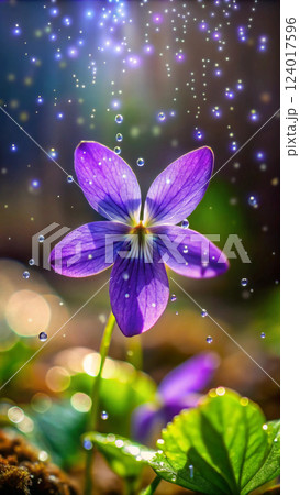 purple wild purple crocus flowers in spring 124017596