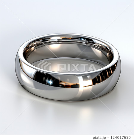 Wedding ring made of platinum, jewelry 850, 900, 950 - AI generated image 124017650