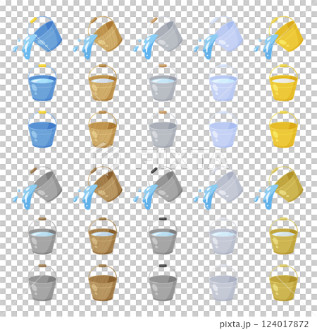 進化桶插圖材料集 124017872