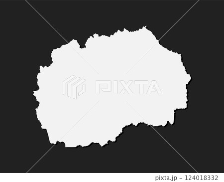 Vector map North Macedonia, template outline state 124018332