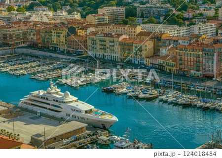 Aerial view of part of the Lympia port in Nice, Aerial view of part of the Lympia port in Nice, 124018484