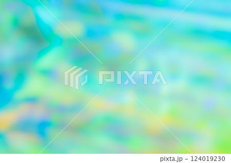 グリーンカラーで動きのあるイメージ　(写真素材) 124019230