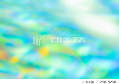 グリーンカラーで動きのあるイメージ　(写真素材) 124019236