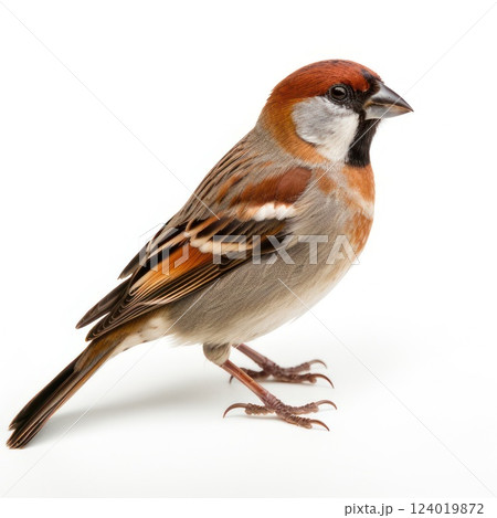 sparrow on a white background 124019872
