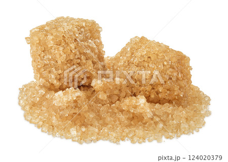 brown sugar cubes isolated on white background brown sugar cubes isolated on white background 124020379