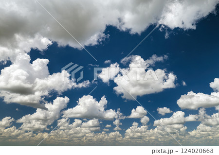 Rain clouds forming on blue Florida sky. Colorful summer skyscape Rain clouds forming on blue Florida sky. Colorful summer skyscape 124020668