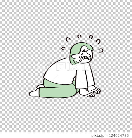 Illustration of a crying woman Illustration of a crying woman 124024786