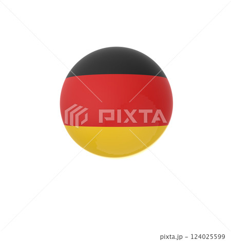 Germany flag ball in white background Germany flag ball in white background 124025599