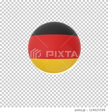 Germany flag ball in white background Germany flag ball in white background 124025599
