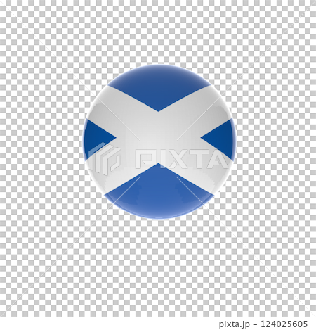 Scotland flag ball in white background Scotland flag ball in white background 124025605
