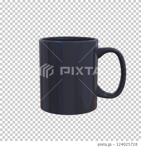 blue mug isolated on white background 124025728