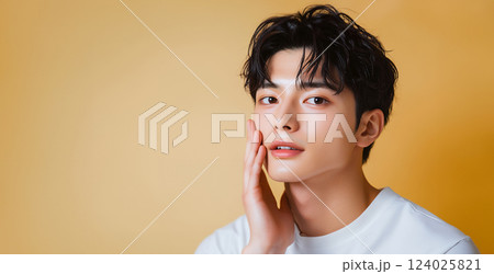 肌が気になる若い男性 AI 124025821