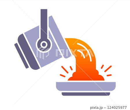 color icon steel foundry. casting steel pipes. color icon steel foundry. casting steel pipes. 124025977