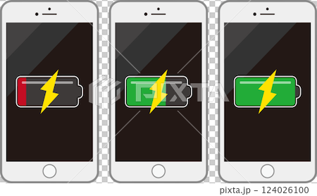 スマホ充電画面3種セット白 124026100