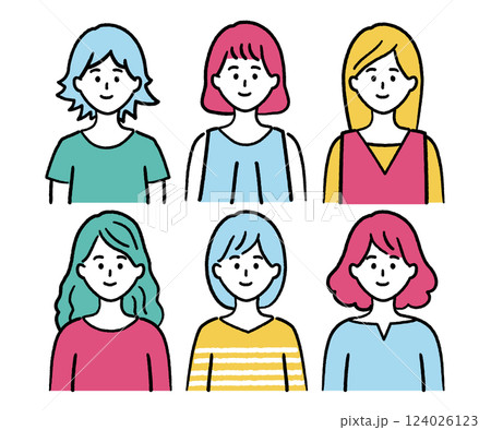 女性のイラスト素材 124026123