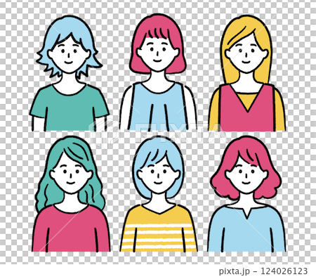 Female illustration material 124026123