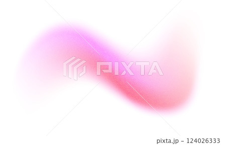 Abstract gradient shape with noise, pink blurred grainy color gradation, vibrant design element. 124026333