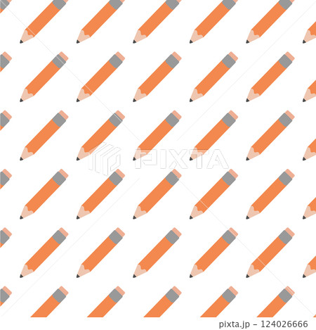 Seamless Pencil Pattern. School and Office Supplies Design Seamless Pencil Pattern. School and Office Supplies Design 124026666