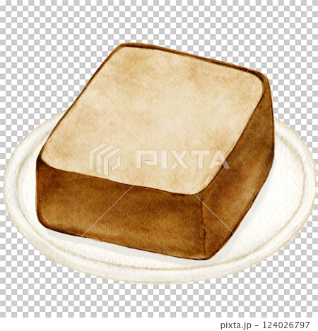 水彩吐司麵包 124026797