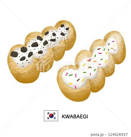 韓国料理_クァベギの色鉛筆タッチのイラスト 韓国料理_クァベギの色鉛筆タッチのイラスト 124026937