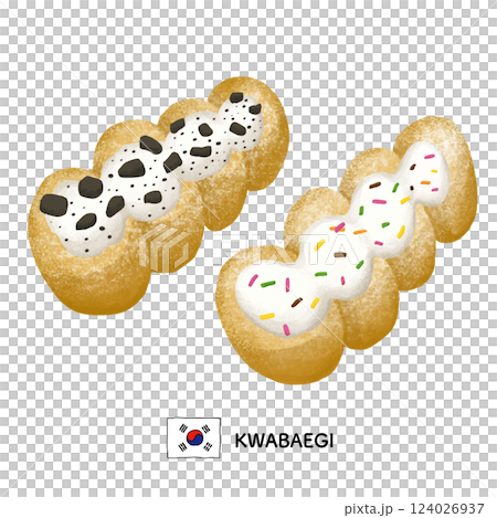 韓国料理_クァベギの色鉛筆タッチのイラスト 韓国料理_クァベギの色鉛筆タッチのイラスト 124026937