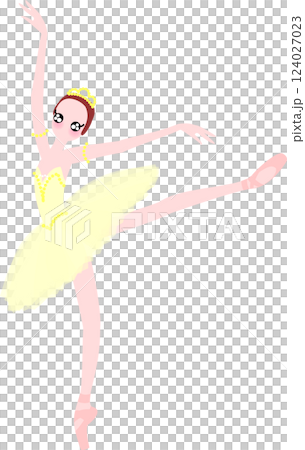 黄色の衣装のバレリーナ 124027023