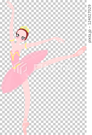 Ballerina in pale pink outfit 124027029