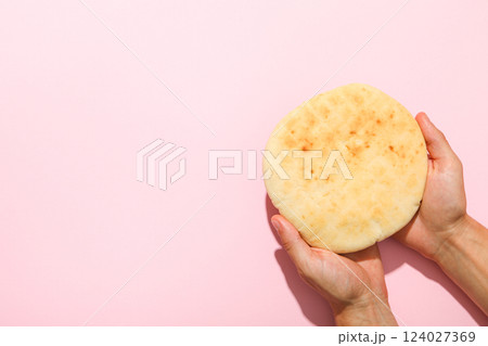Tasty bakery food concept - delicious Pita, food for making in home 124027369