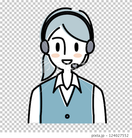 呼叫中心女人插圖 124027552