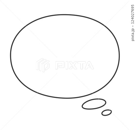 シンプルな楕円形の吹き出し シンプルな楕円形の吹き出し 124027695