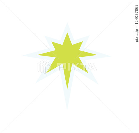 Cool Y2K star sticker. Modern abstract shape symbol. Retro aesthetic element, 90s vibe, decorative design. Perfect for trendy streetwear or vintage poster decoration. Cool Y2K star sticker. Modern abstract shape symbol. Retro aesthetic element, 90s vibe, decorative design. Perfect for trendy streetwear or vintage poster decoration. 124027865