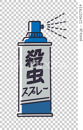殺虫スプレー／ベクター手書き線画イラスト 124027914