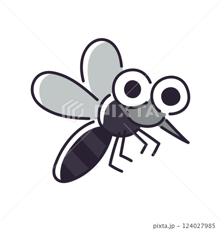 蚊／ベクター手書き線画イラスト 124027985