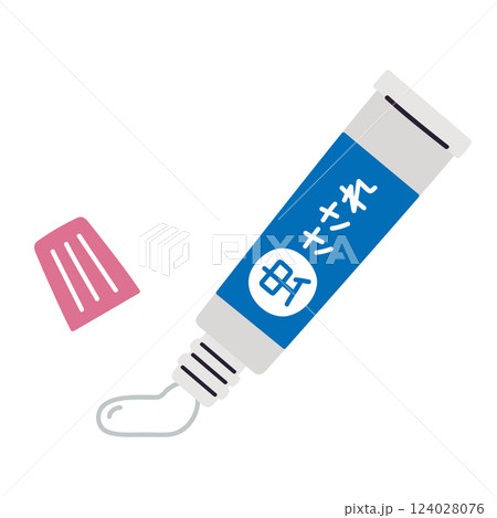 軟膏・クリームタイプの虫刺され薬／ベクター手書きイラスト 124028076